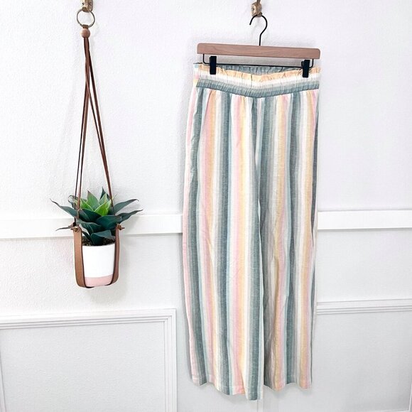 NWT Show Me You MuMu Nevada Peterson Flowy Wide Leg Pants Pastel Stripe Size M - Picture 2 of 8